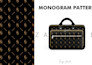 create monogram seamless pattern design for your brand
